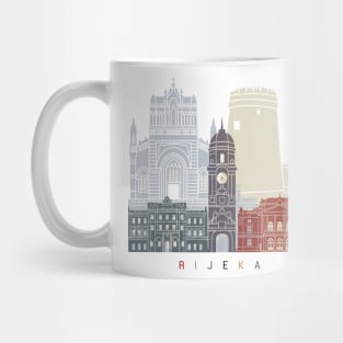 Rijeka skyline poster Mug